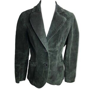 Mark Alan Vintage Genuine Leather Black Blazer Jacket